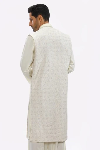 Men Kurta Shalwar & Overcoat set DIG23-05 - Image 3