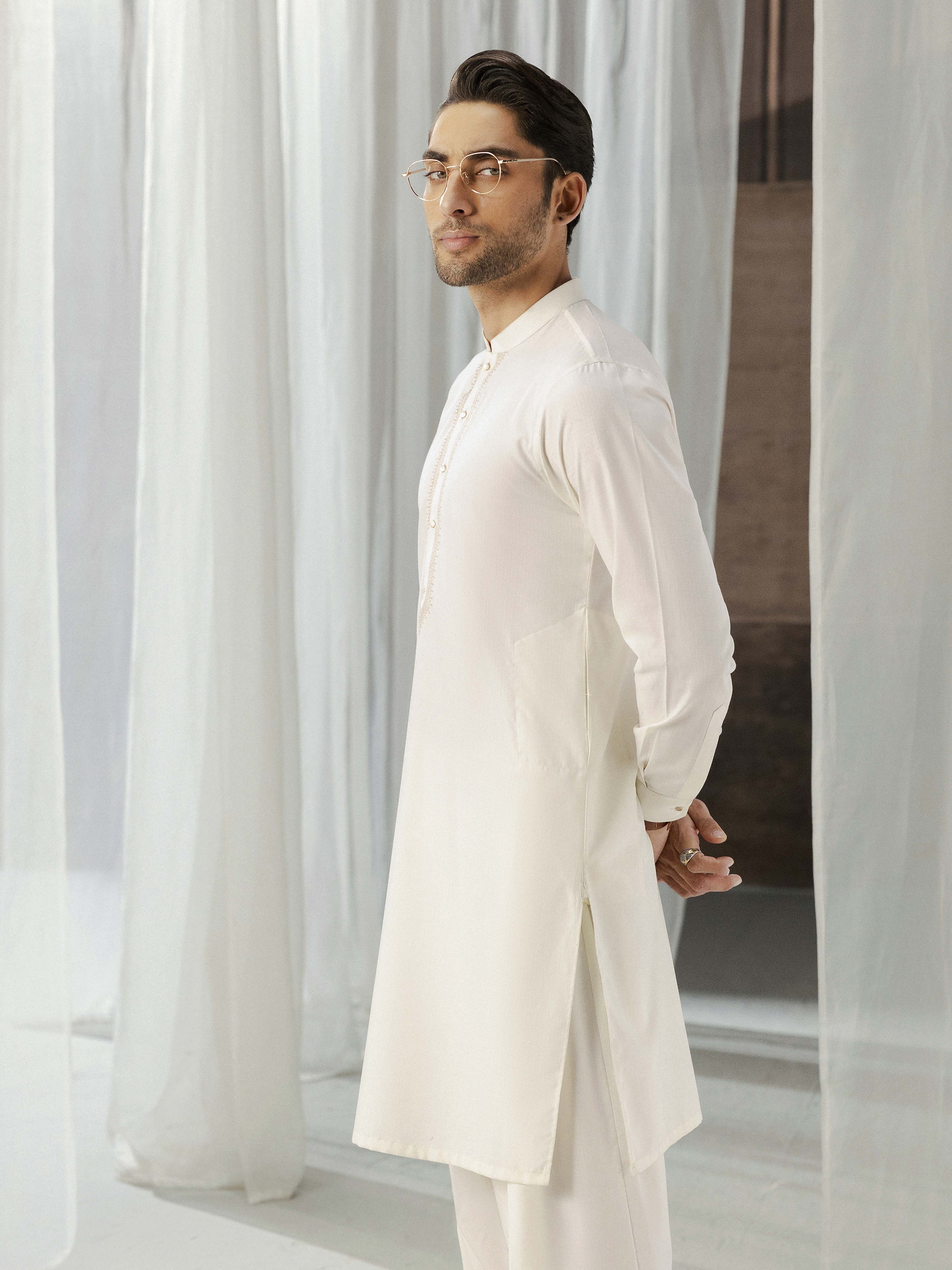 Men Kurta Shalwar Tailored EMTKST5-99590 (F-7) J(24) - Image 2