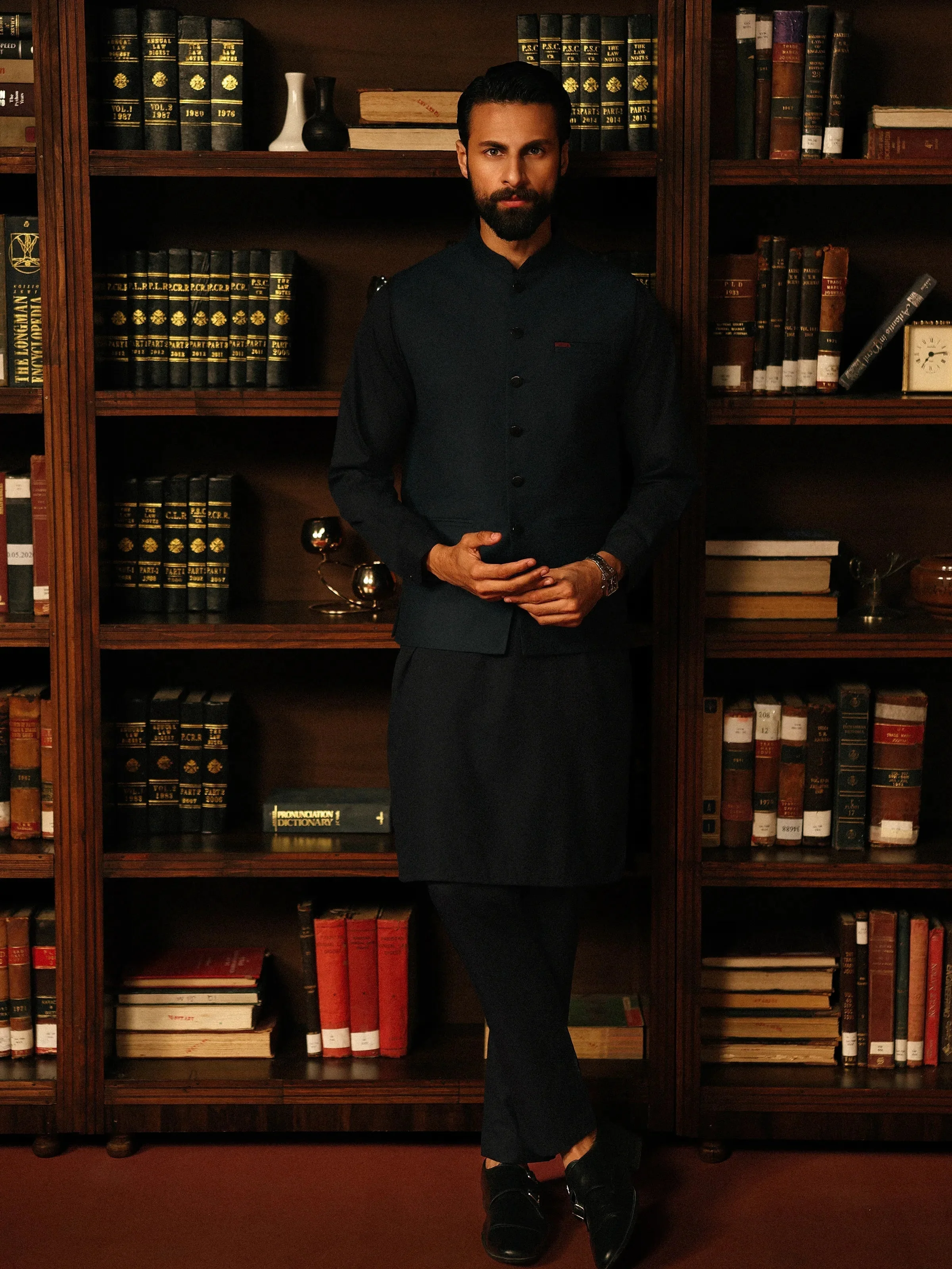 Men Waist Coat Plain EMTWCP5-35981 - Image 2