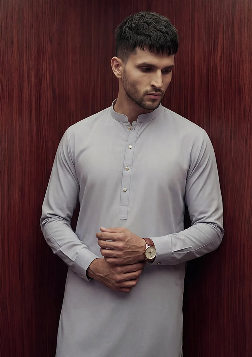 L-Blue-Blended-Kurta Trouser - (MP2PBBW25ADD14) Y(8)J(34) - Image 3