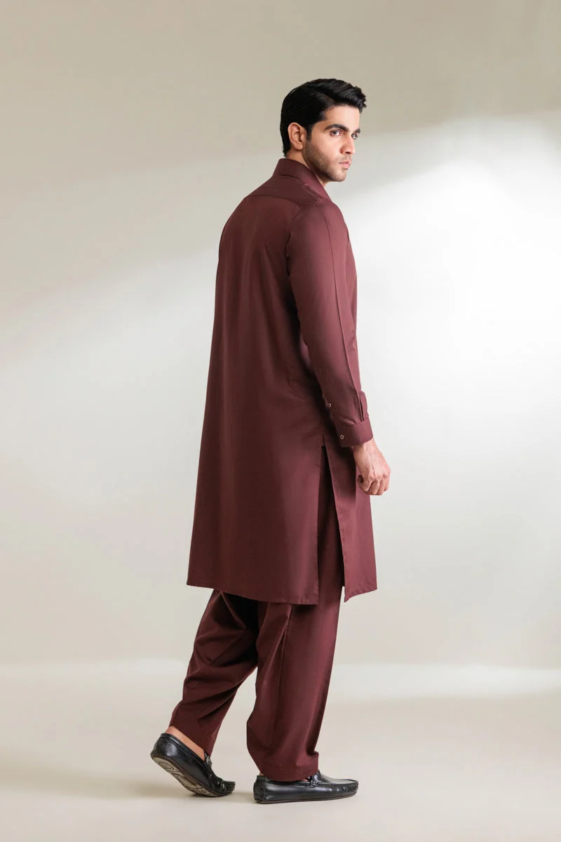 Maroon-Blended-Shalwar Suit - (MP2PSBW25BM1J5) J(27) y 6 - Image 2