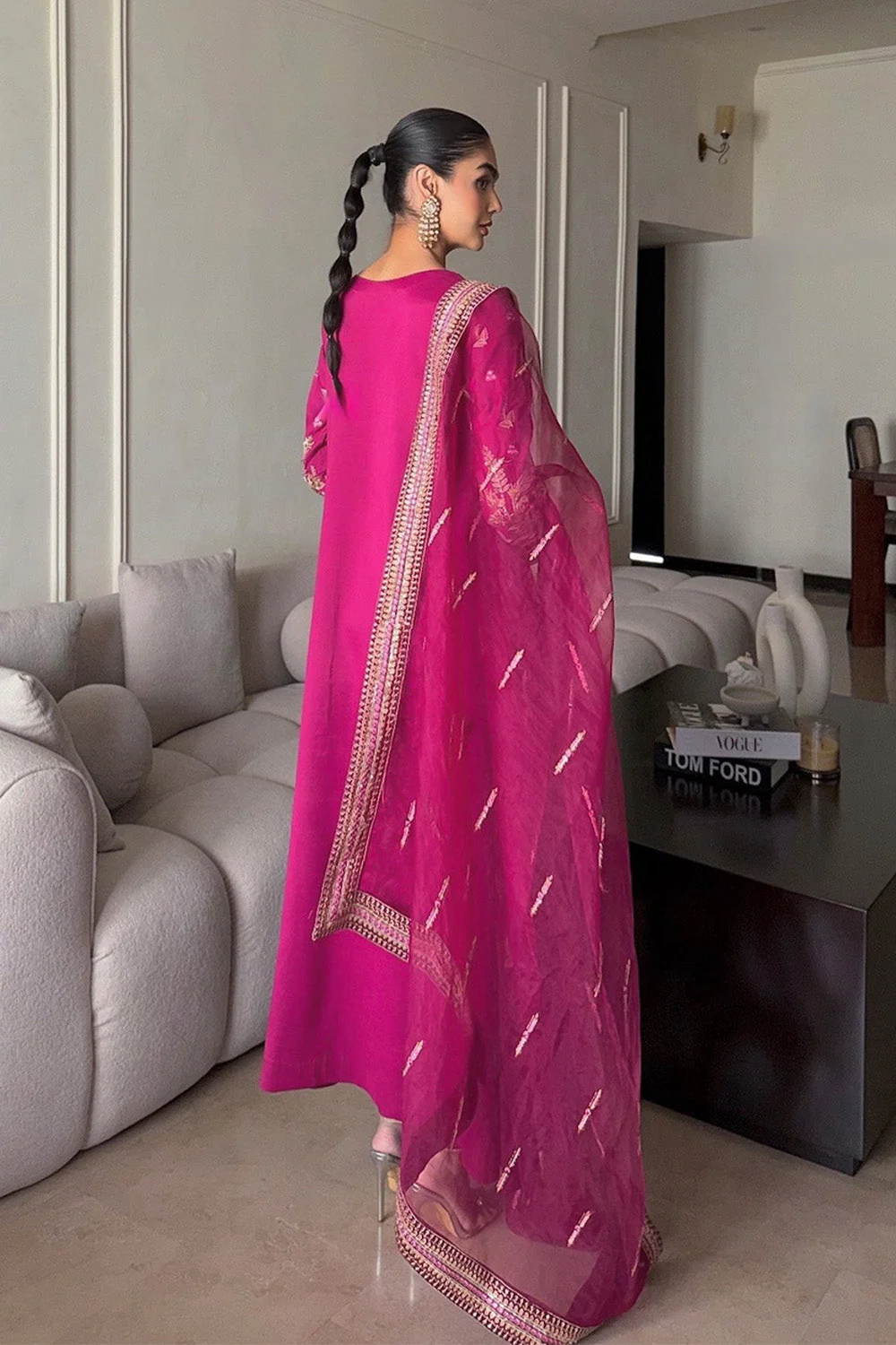 Festive Stitched Katan Silk 3 Piece MS50319 JF(14) - Image 2