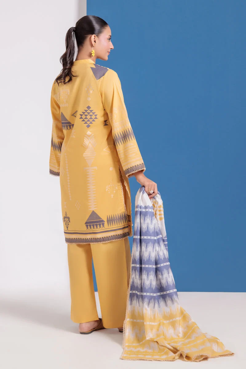 Mustard-Jacquard-3 Piece (WPS25JD3049) J(115) - Image 3