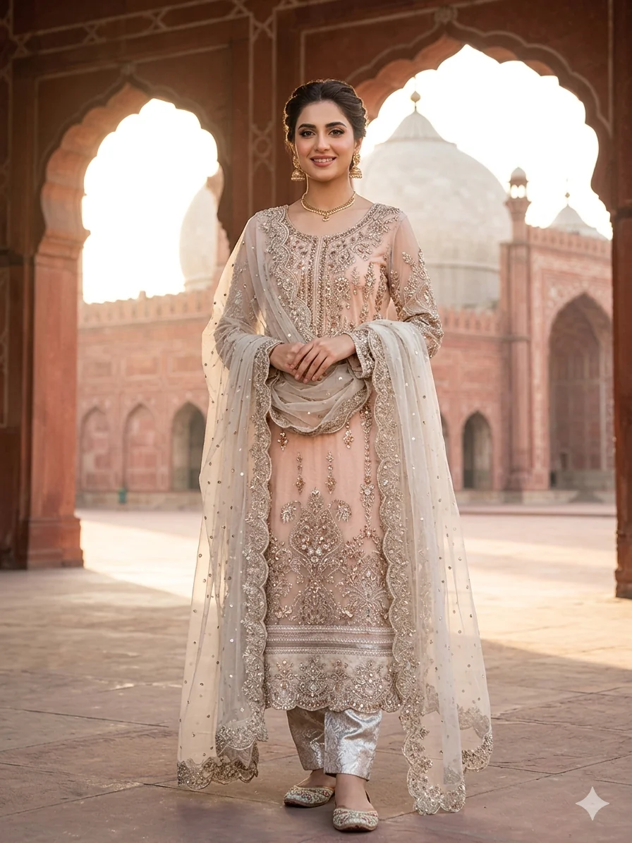 Festive Stitched Organza 3 Piece MW24060 J(34&33)