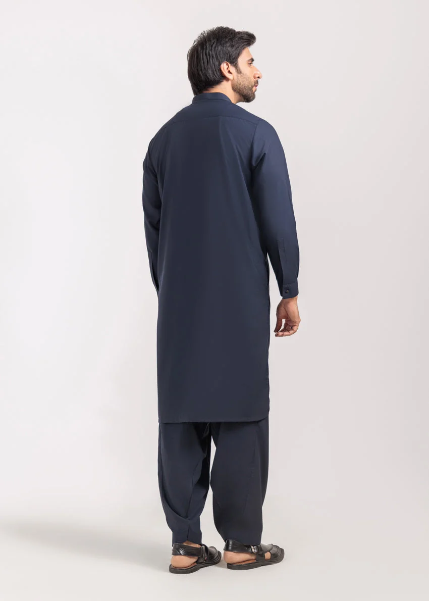 N-Blue-Blended-Kurta Shalwar - (M25KSS1012) Y-F-12 - Image 2