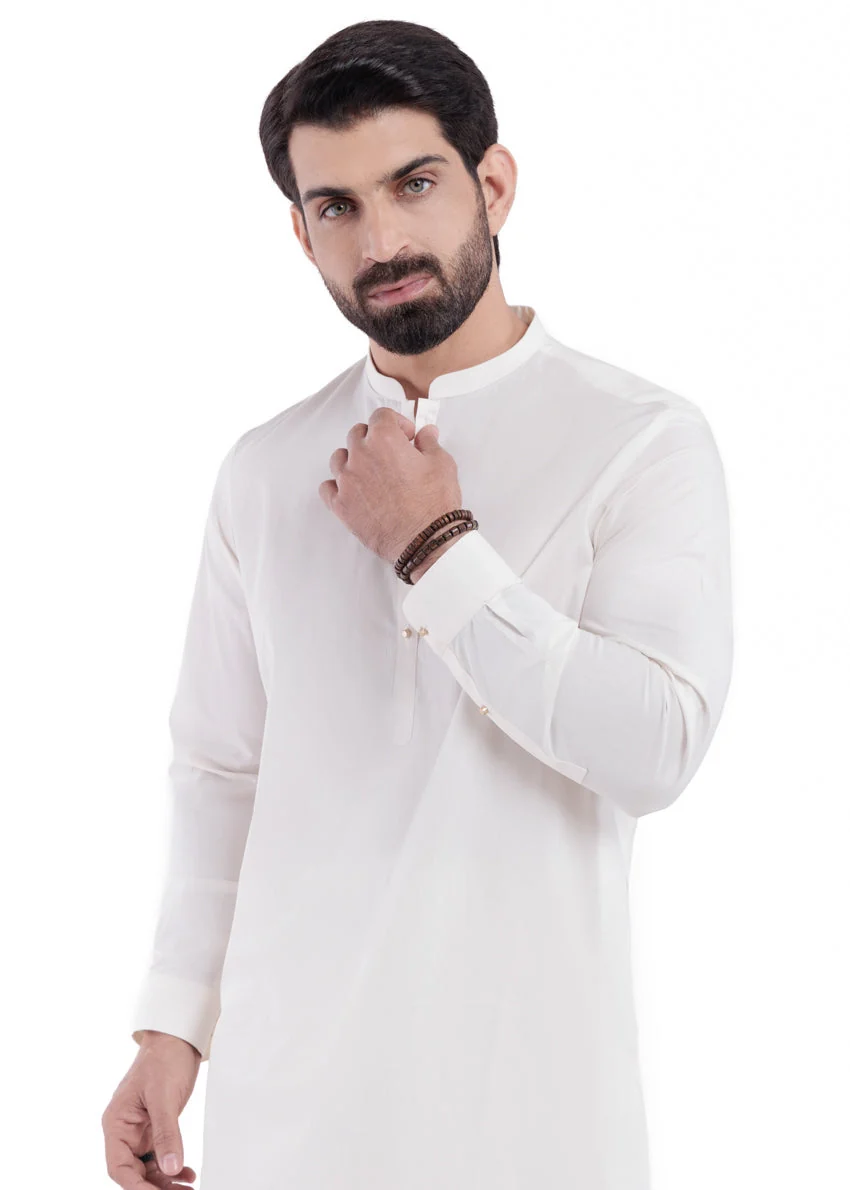 O-White-Cotton-Shalwar Suit - (MPS25SSS2054) F-1 - Image 4