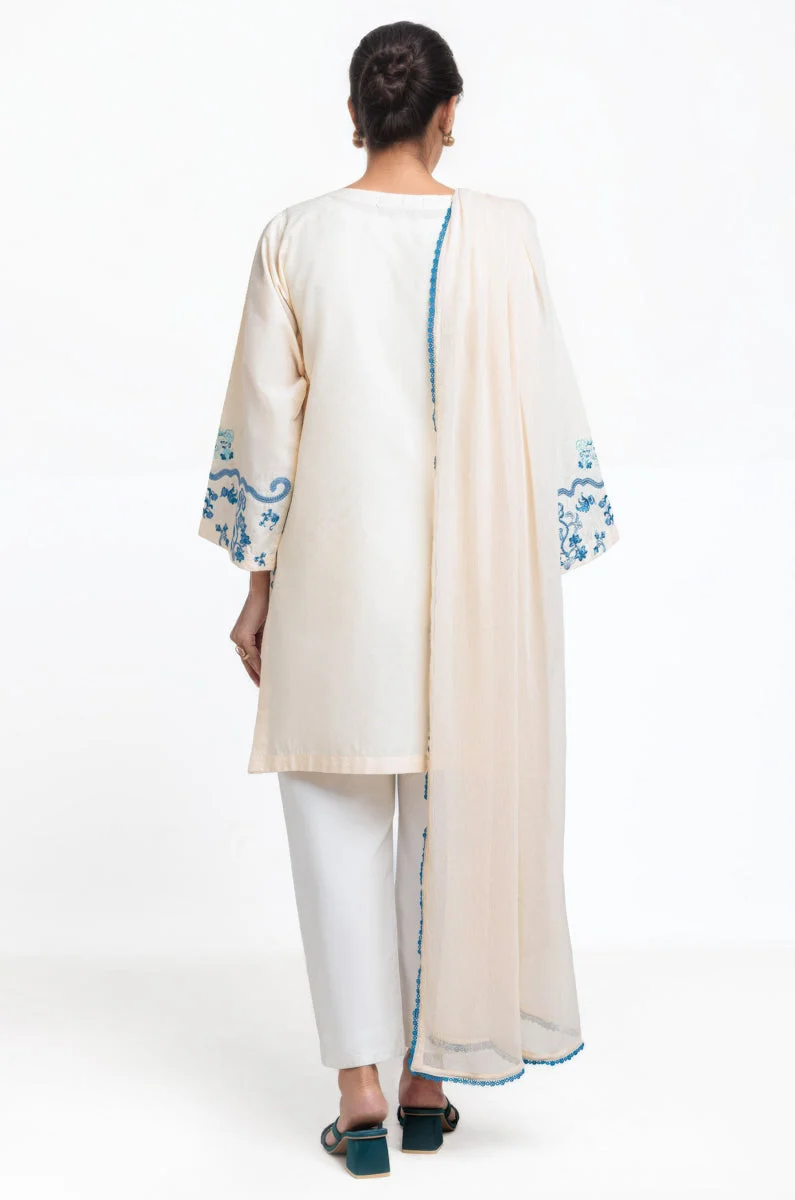 O-White-Jacquard-2 Piece-(WPSDSSW25S9O8) J(FW2) (Y-128) - Image 2