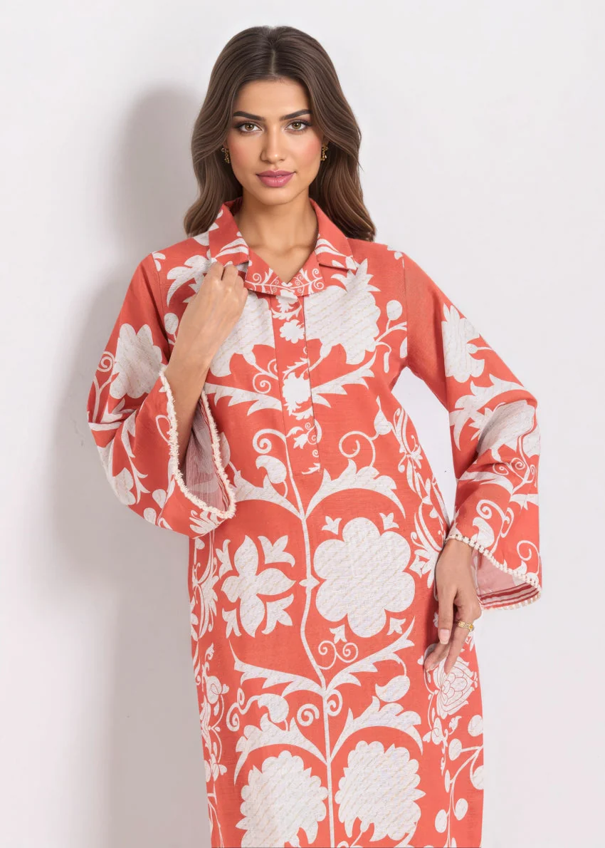 Orange-Khaddar-2 Piece (WPSTPBW25HR10N6) J(113) - Image 5