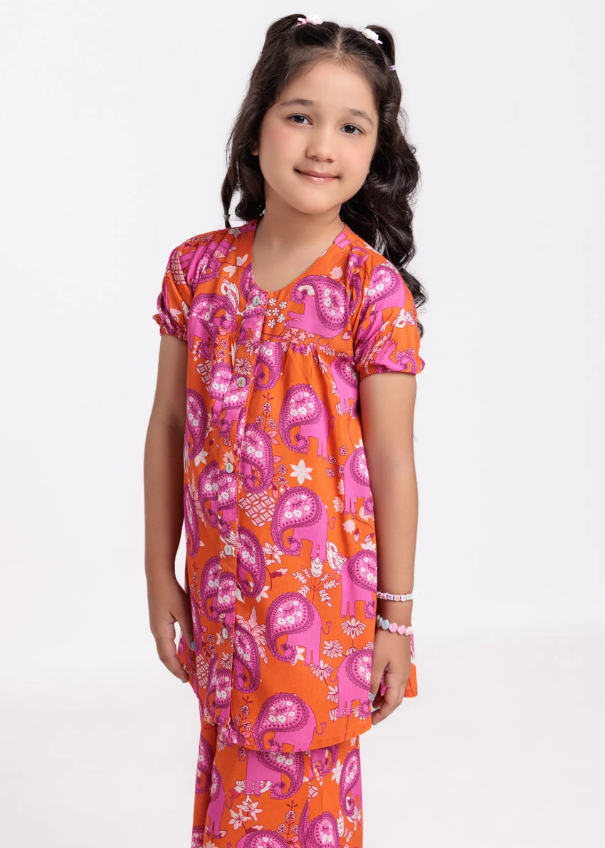 Orange-Viscose-2 Piece (GPSTPBS25BG8S2) J(159) - Image 4