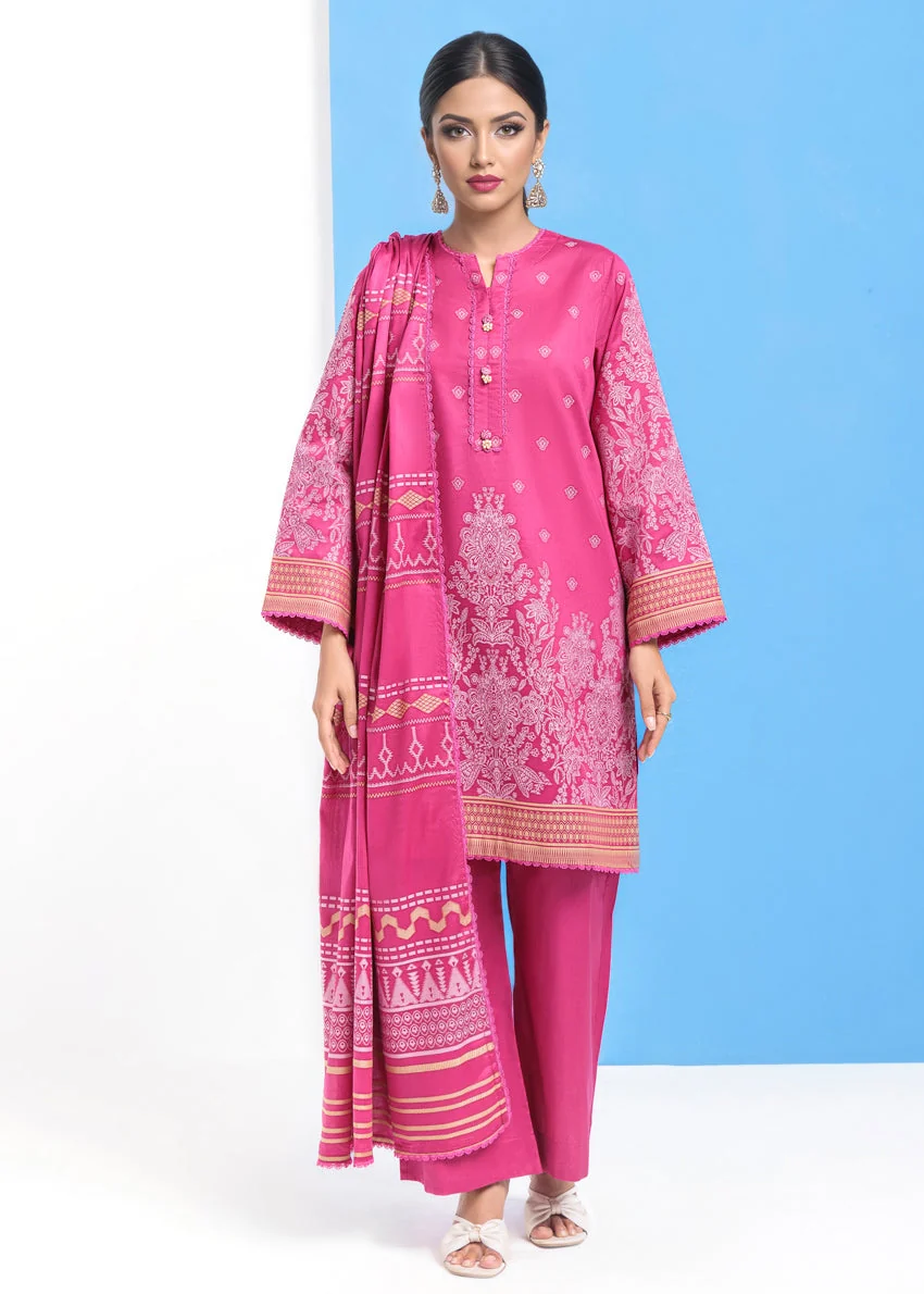 Pink-Jacquard-3 Piece (WPS25JD3064) J(115)