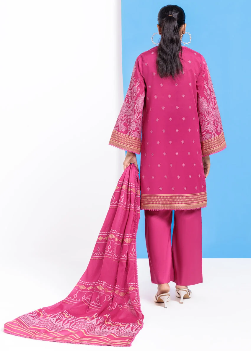 Pink-Jacquard-3 Piece (WPS25JD3064) J(115) - Image 2