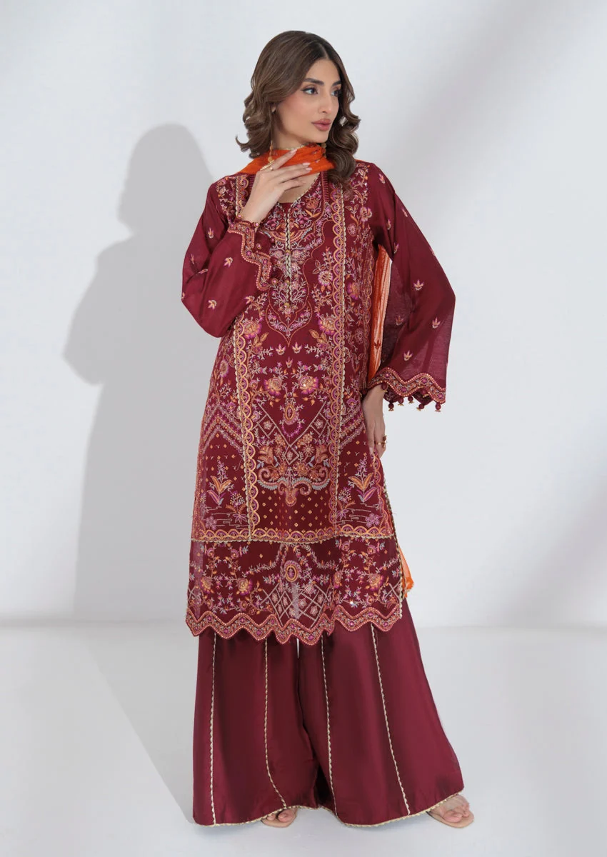 Red-Cotton Net-3 Piece (W25FE3005) J(121) - Image 4