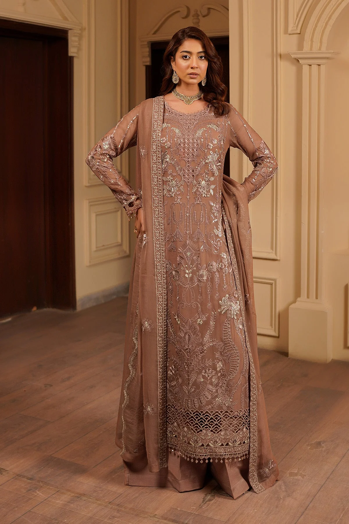 Salai Stitched Chiffon 3 Piece A-1105 J(121) - Image 4
