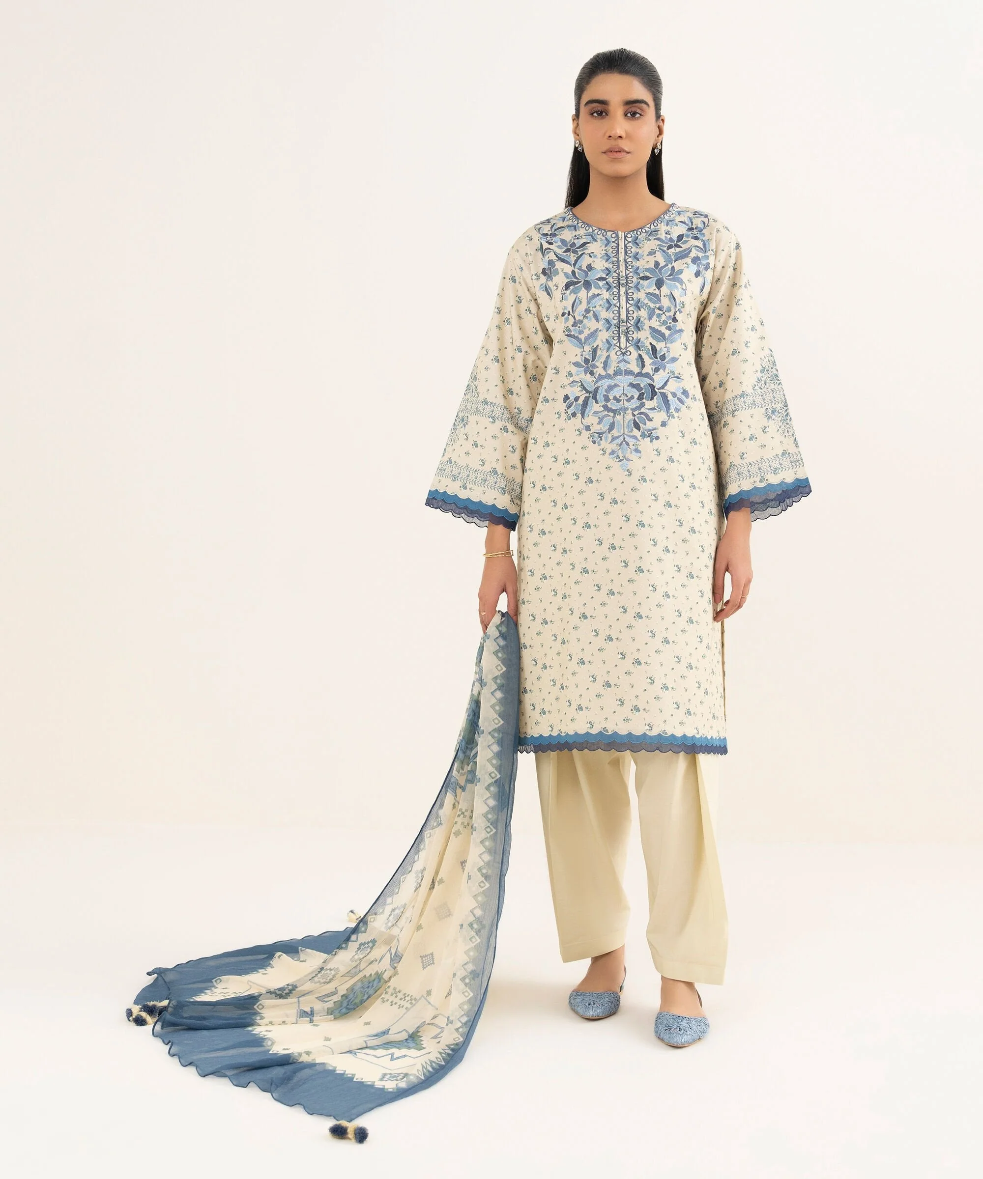 Sapphire Stitched 3 Piece Cambric PEDYS26V0138 - Image 2