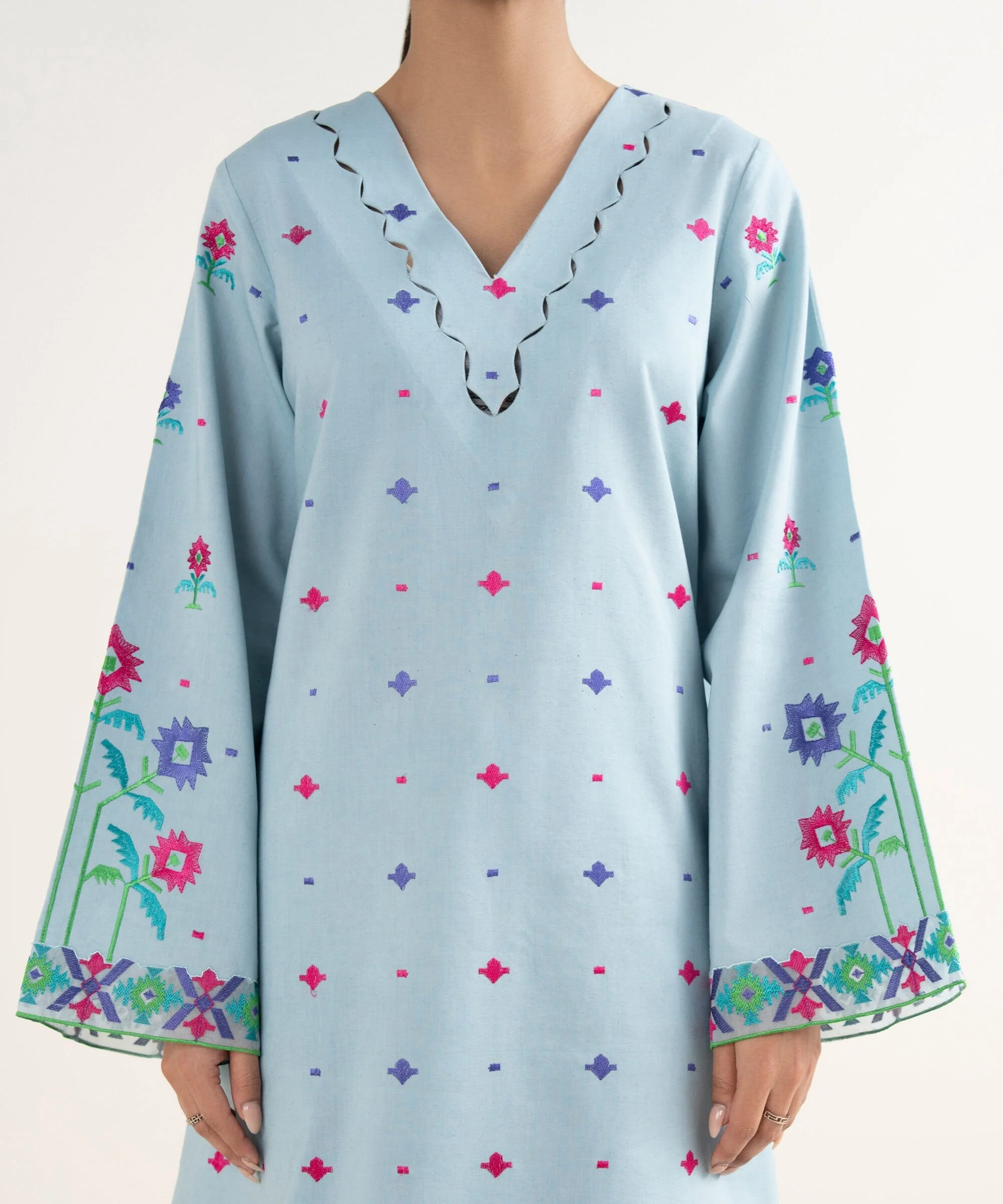 Sapphire Stitched 3 Piece Cotton Viscose 3PEDYS26V060 (Y-177 179) J(6) - Image 5