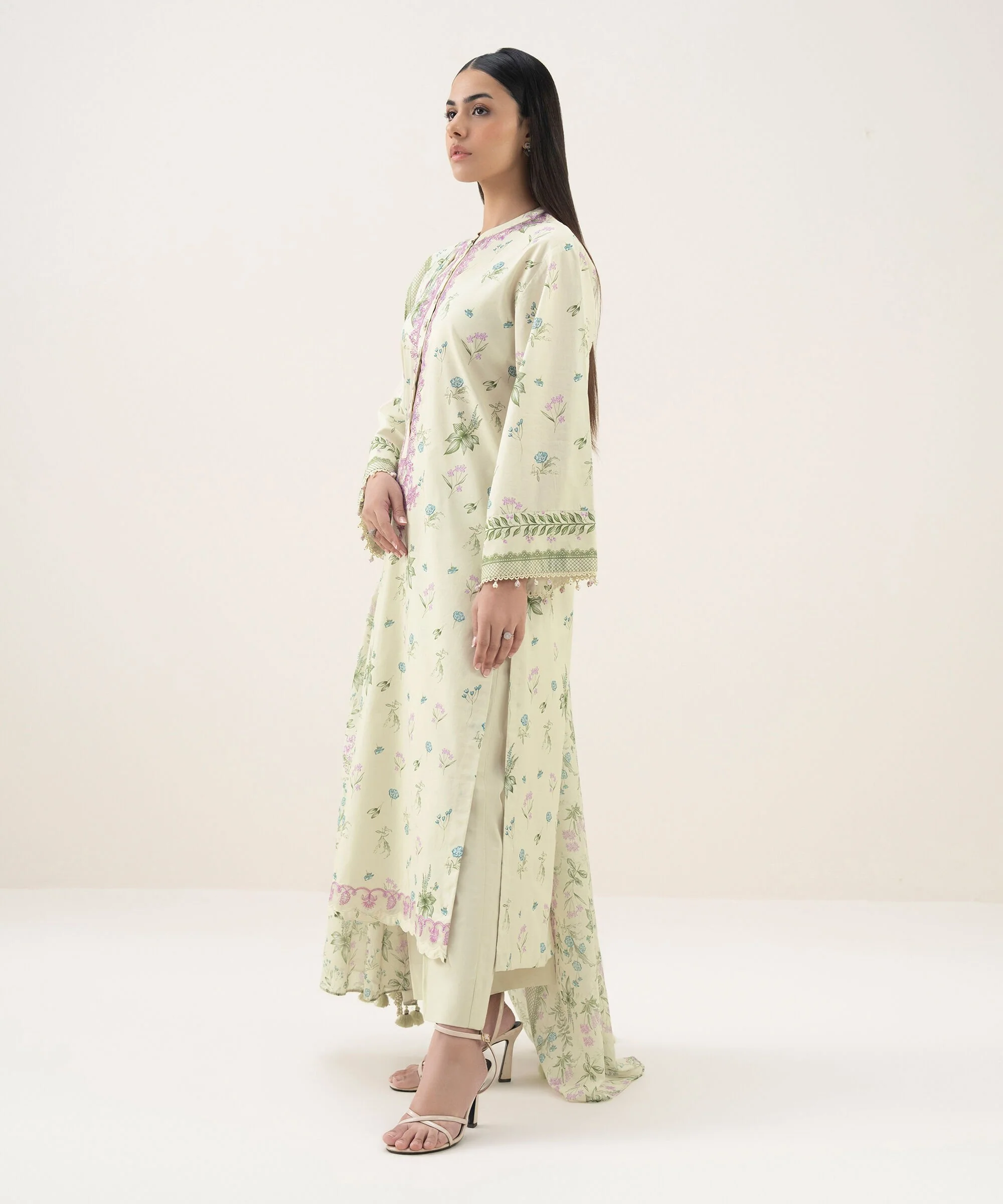 Sapphire Stitched 3 Piece Lawn PEDYS26V084B - Image 3