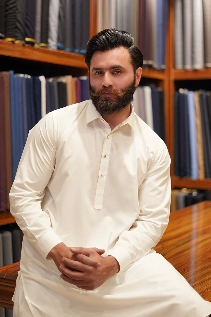Shalwar Kameez-Luxury Egyptian Cotton-050-001 - Image 3