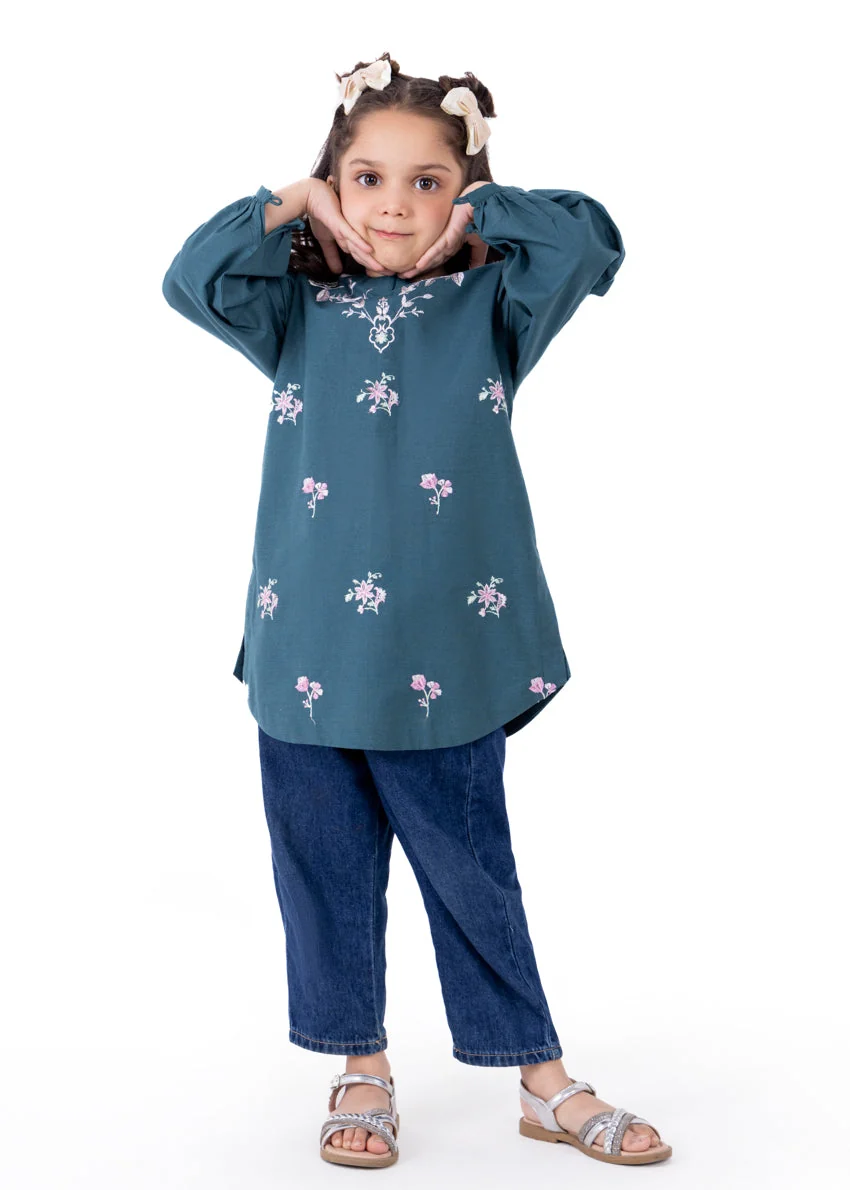 Teal-Slub-1 Piece (GP1PSBW25BG11D27) - Image 2