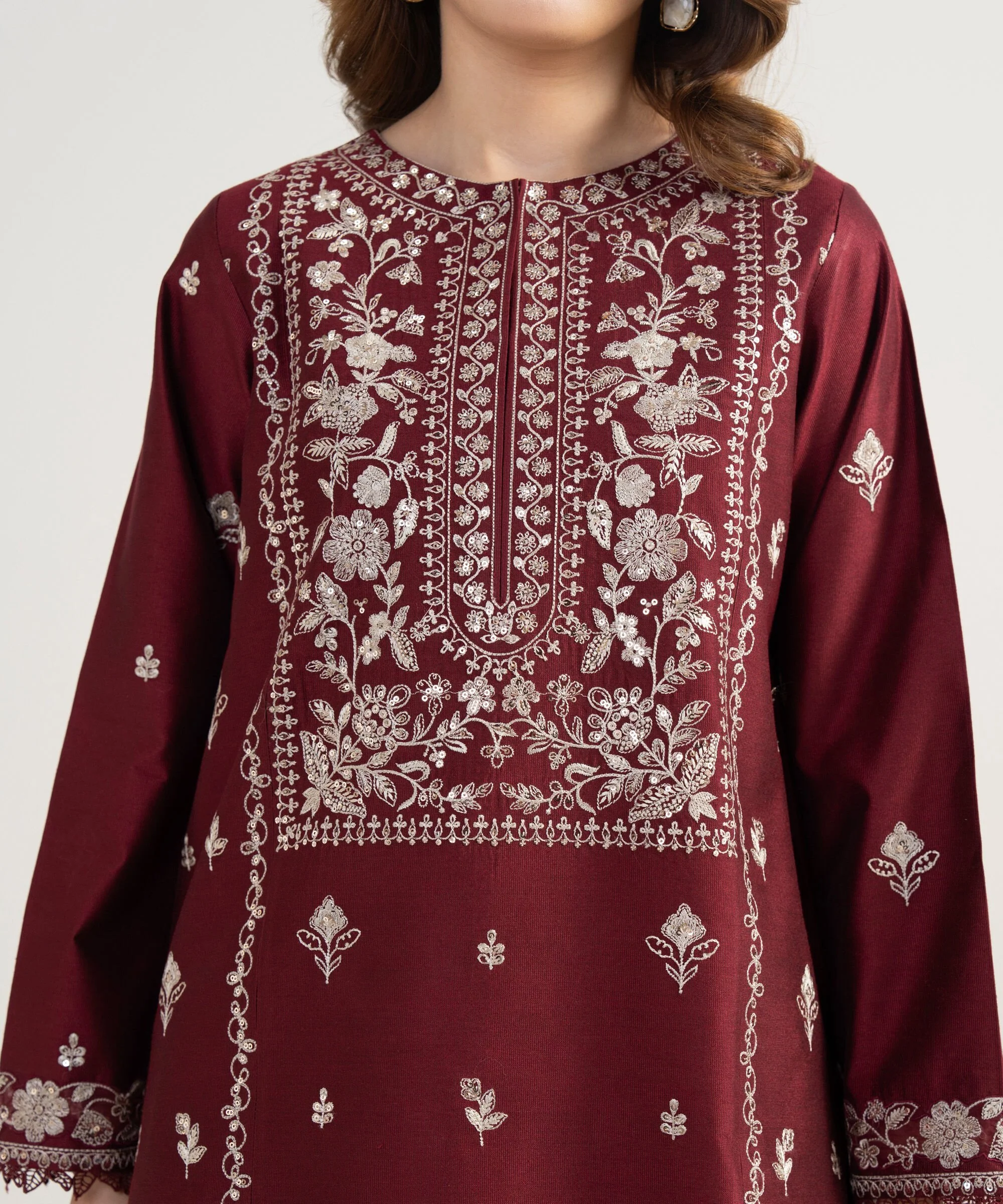 Sapphire Stitched Cotton Net 3 Piece U3FE-LXS26V3-8 J(111) NY 103 - Image 5