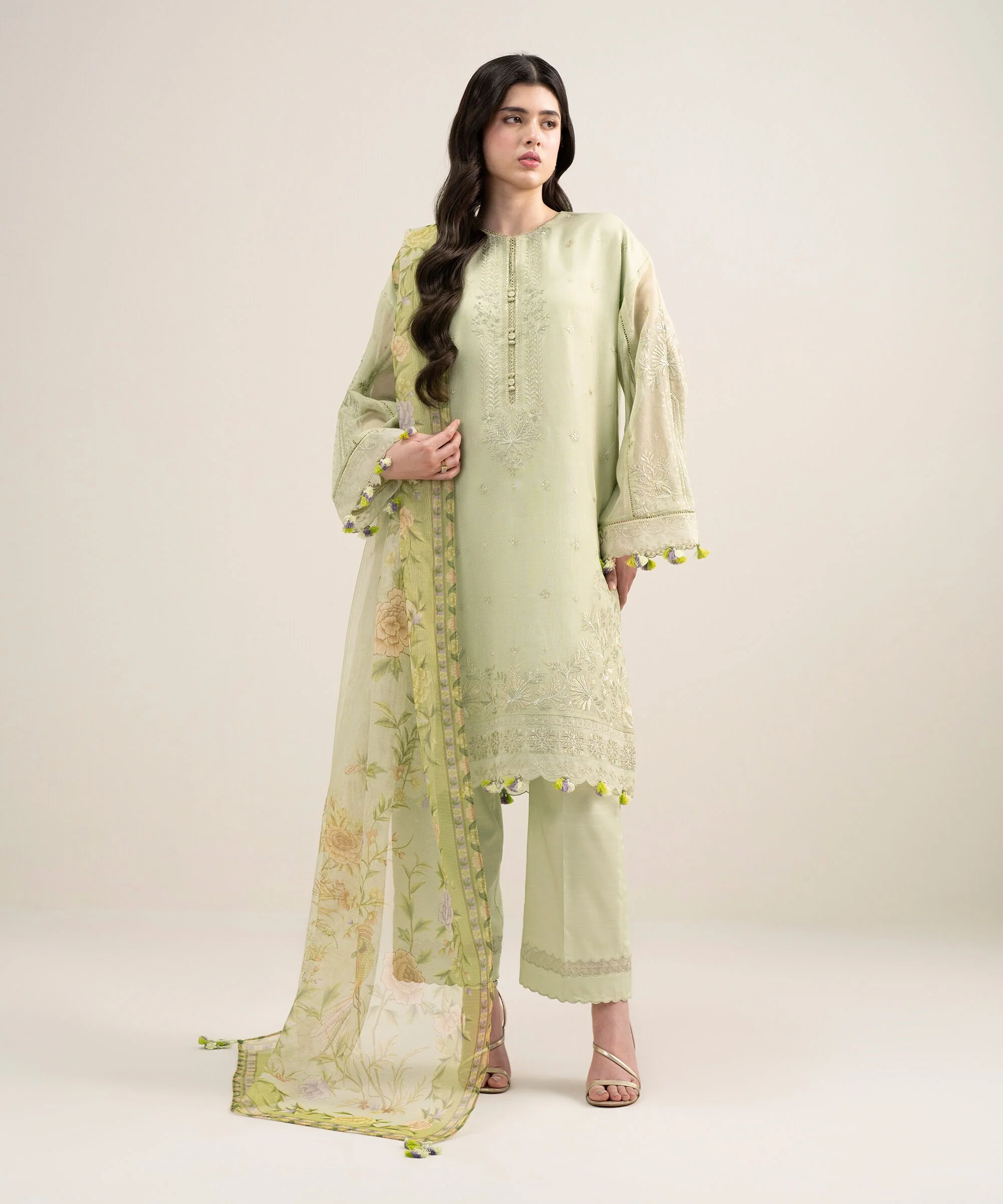 Sapphire Stitched Blended Viscose Khaddi Net 3 Piece U3FE-LXS26V4-10 J(134) - Image 4