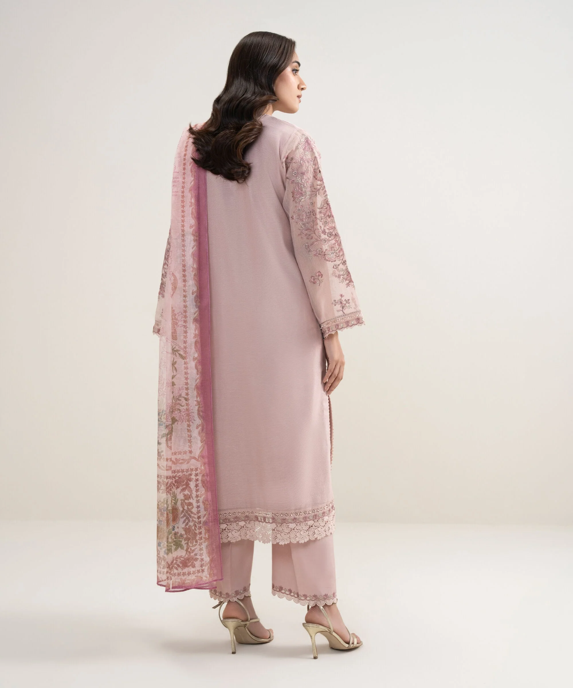 Sapphire Stitched Blended Viscose Khaddi Net 3 Piece U3FE-LXS26V4-9 J(67) - Image 4