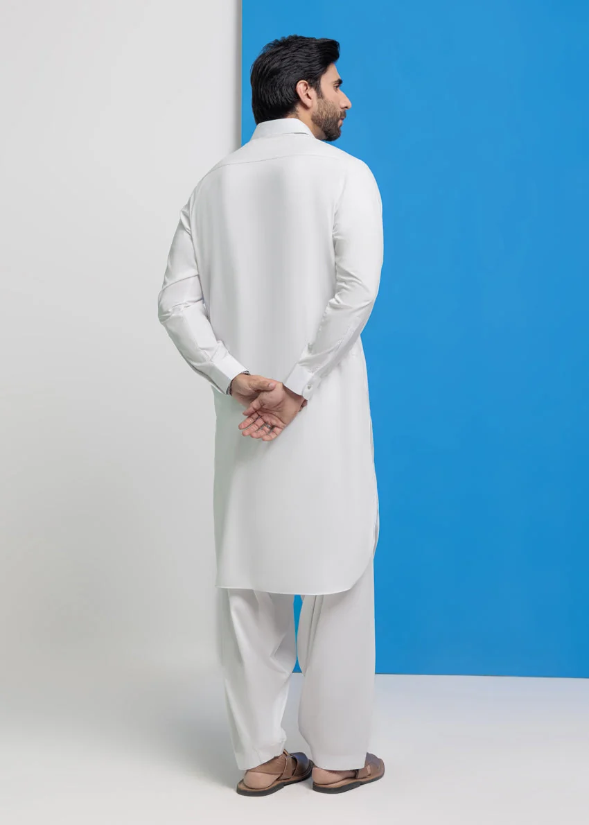 White-Blended-Shalwar Suit - (MPS25SSS2049) Y-F-10 J(44) - Image 2