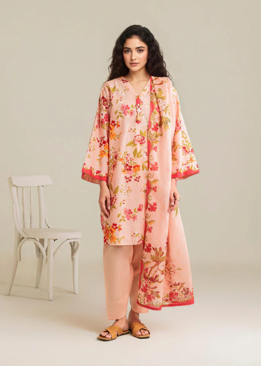 Peach-Lawn-3 Piece (WP3PPBS26B1F18) J(135) (y-148)