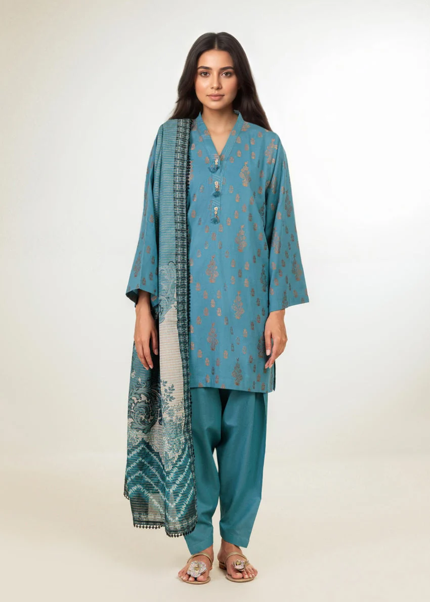 Blue-Jacquard-3 Piece (WP3PPBW25B11D18) J(130) NY 108 - Image 5