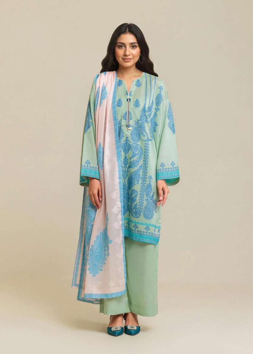 Seafoam-Jacquard-3 Piece (WP3PSBS26B1F30) J(138) y-(144)