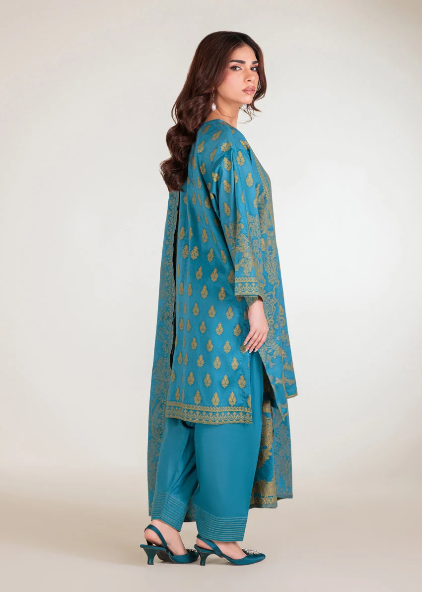 Teal-Jacquard-3 Piece (WP3PSBS26B1F31) J(149) y(142) - Image 2