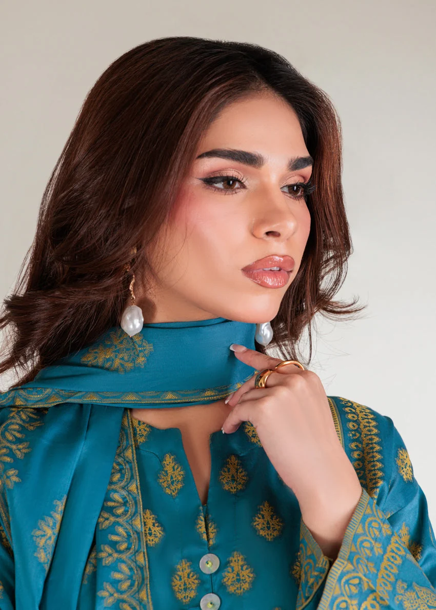 Teal-Jacquard-3 Piece (WP3PSBS26B1F31) J(149) y(142) - Image 3